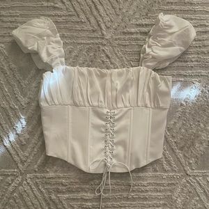 White corset top